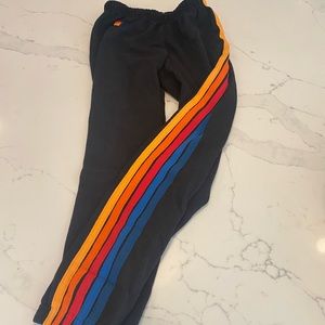 New! Aviator Nation black 5 stripe sweatpants (XS)